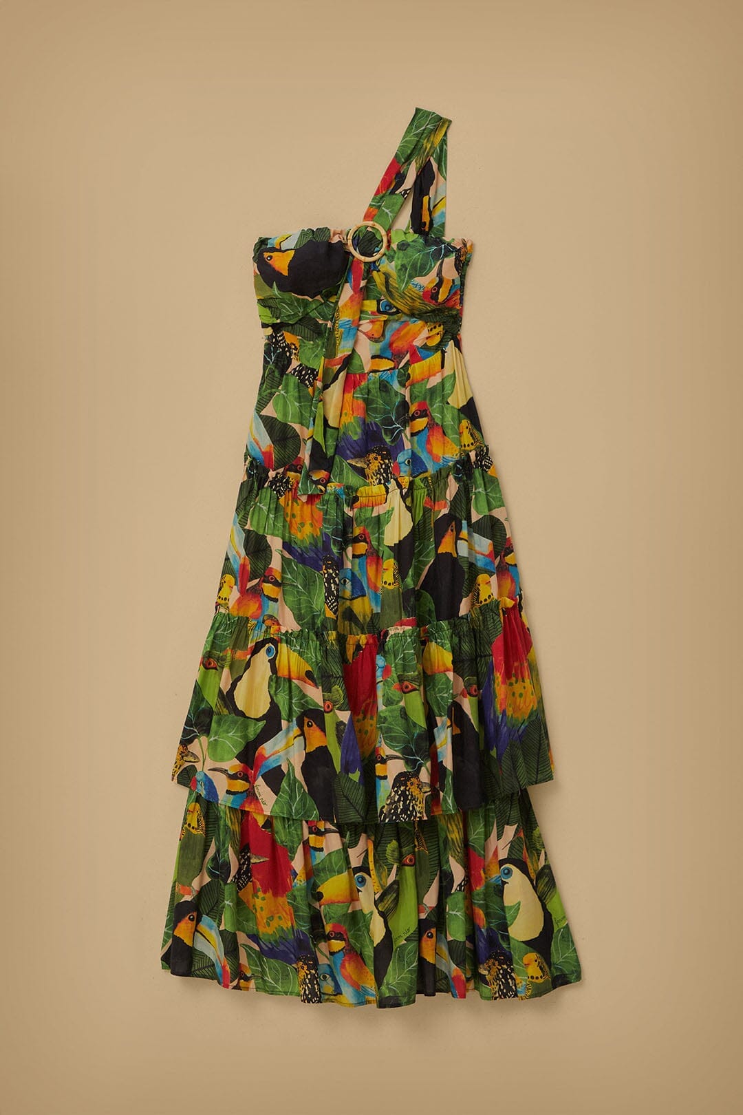 Bird Leaves Long Dress