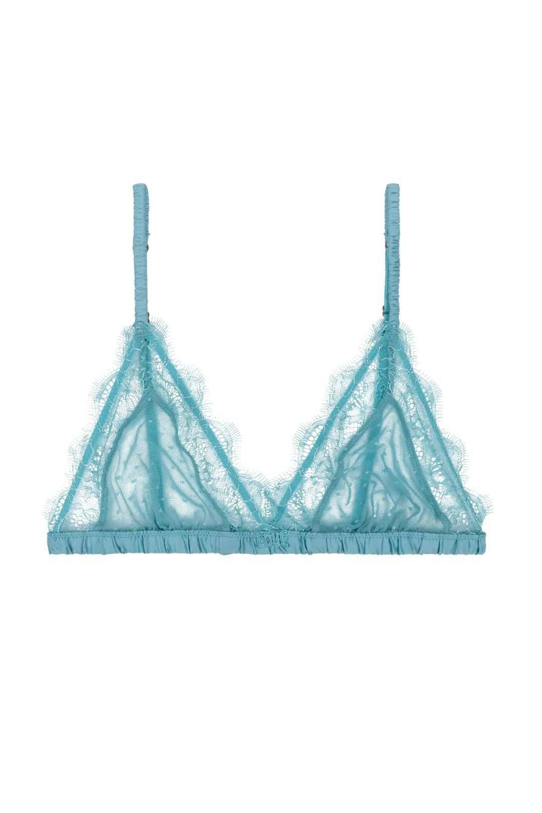 Love Lace Delicate triangle bralette Light blue
