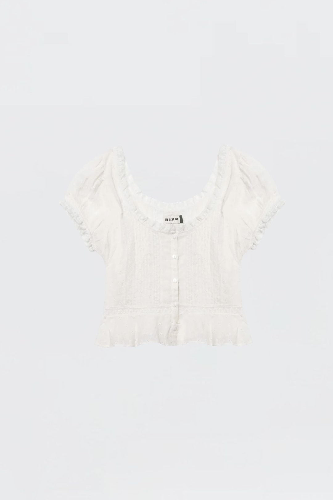 Sandi Top Mirror Embellishment Ivory