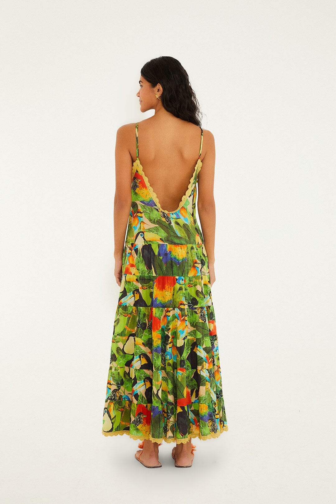 farm rio colorful leaves midi dress FARM Rio Colorful Leaves Midi Dress Augusthouseofbrands