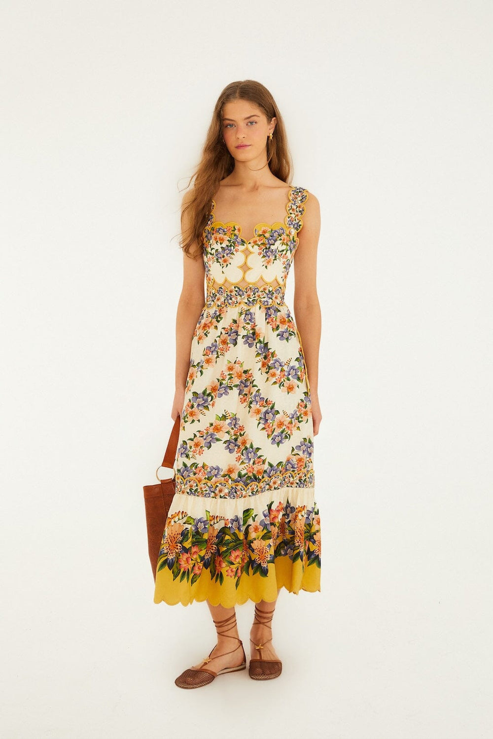 Farm Rio Ayla Green Ruffled Maxi Dress - Laneway Boutique Farm Rio Ayla Green Ruffled Maxi Dress - Laneway Boutique