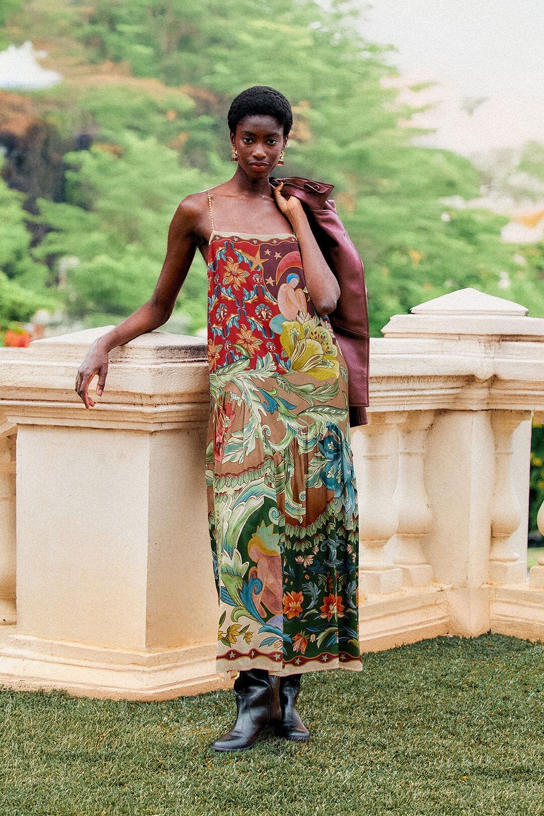 Farm Rio Lunar Boho Multi Maxi Dress