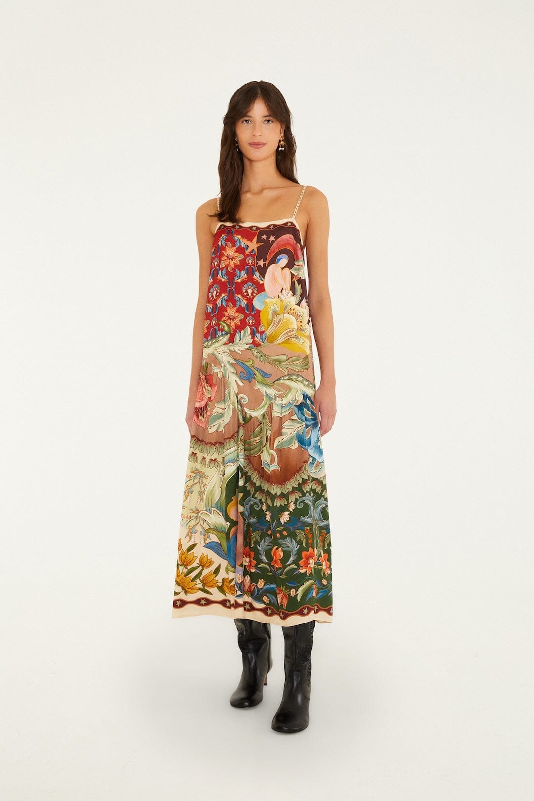 Farm Rio Lunar Boho Multi Maxi Dress