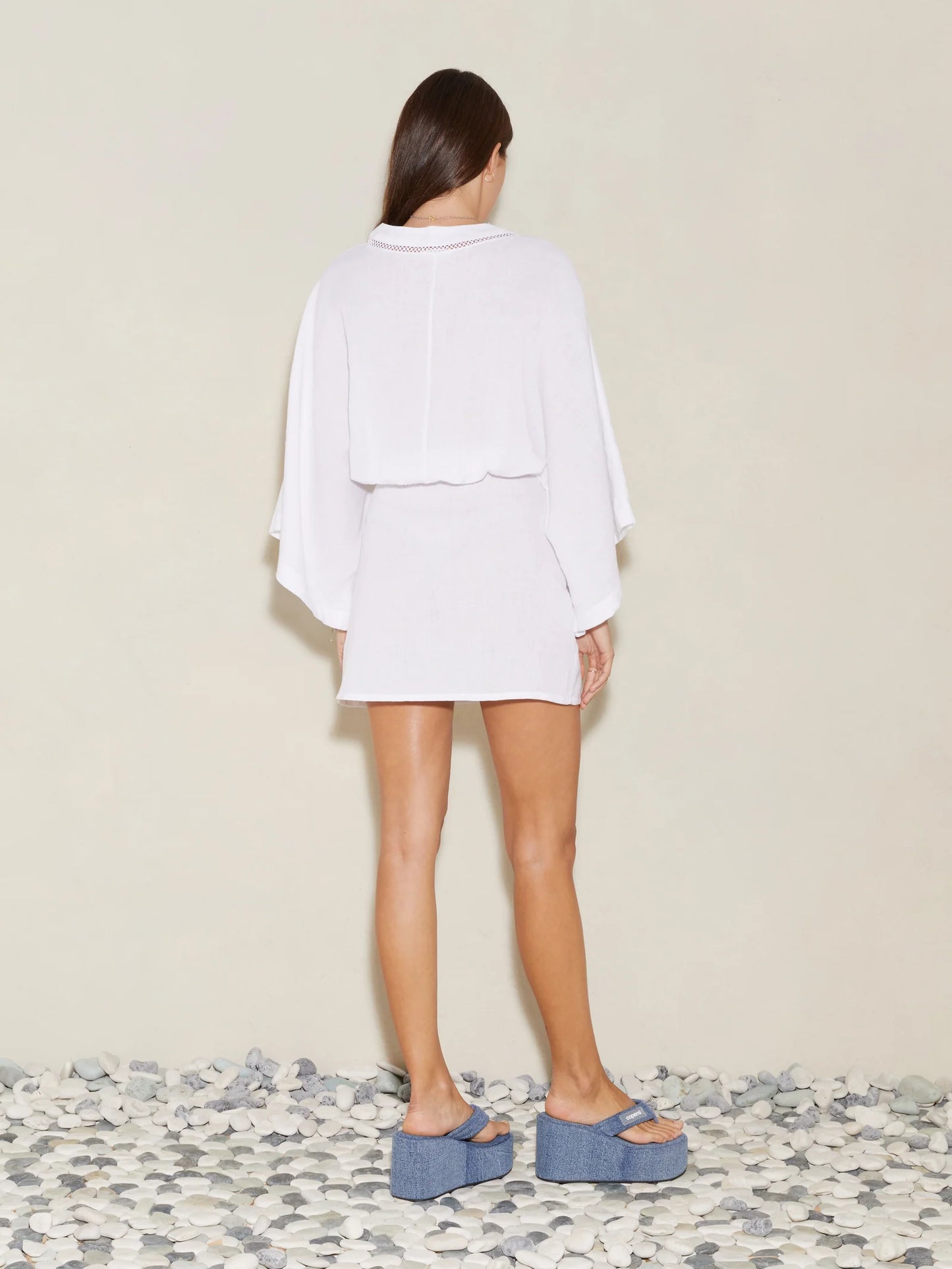 La Ponche Mini Robe Dress White