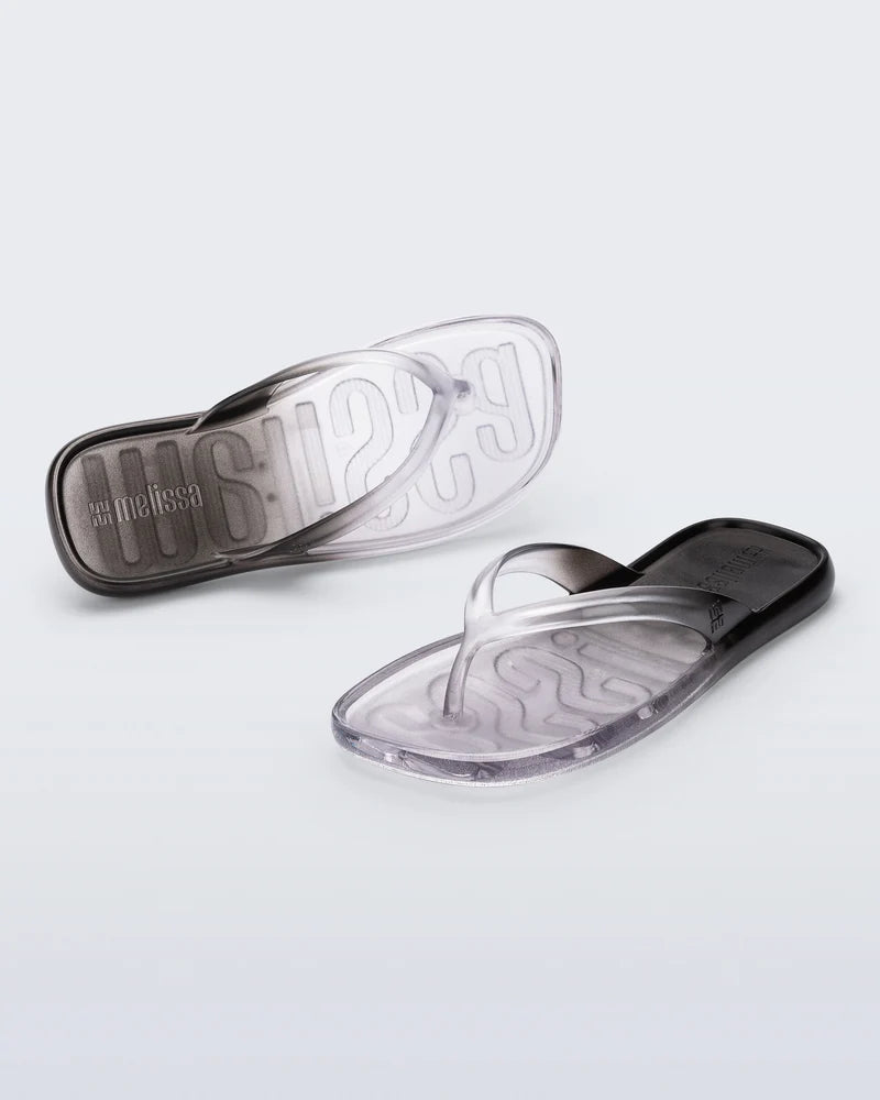 Melissa Beachwear Clear Black Thong