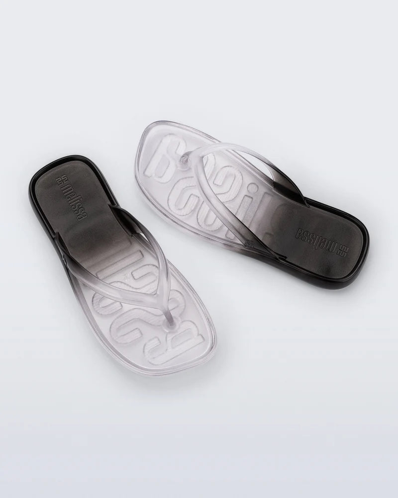 Melissa Beachwear Clear Black Thong