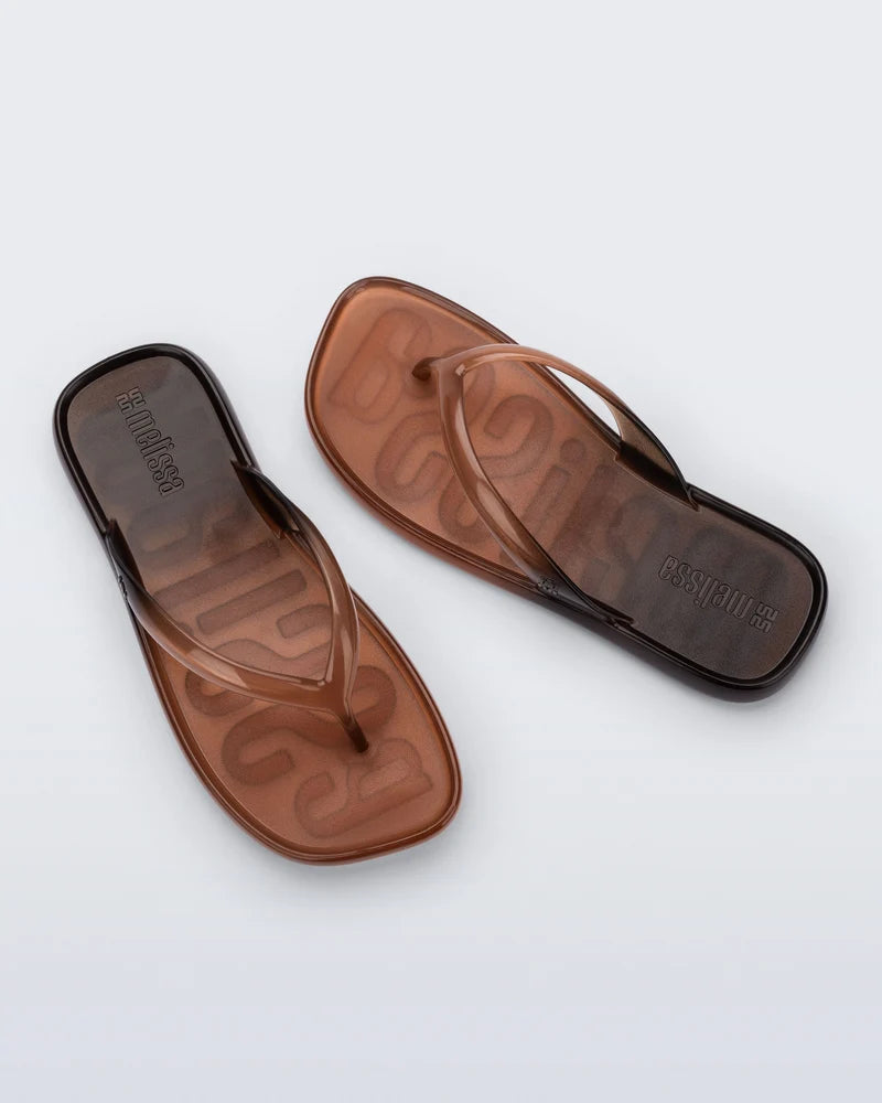 Melissa Beachwear Brown Black Thong
