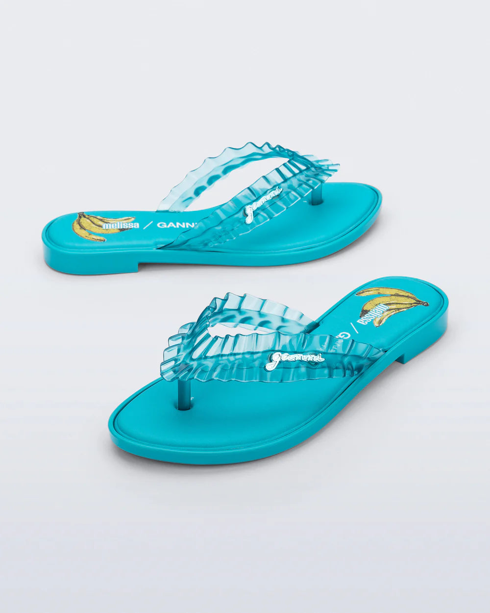 Melissa Flip Flop Slim Ganni Blue
