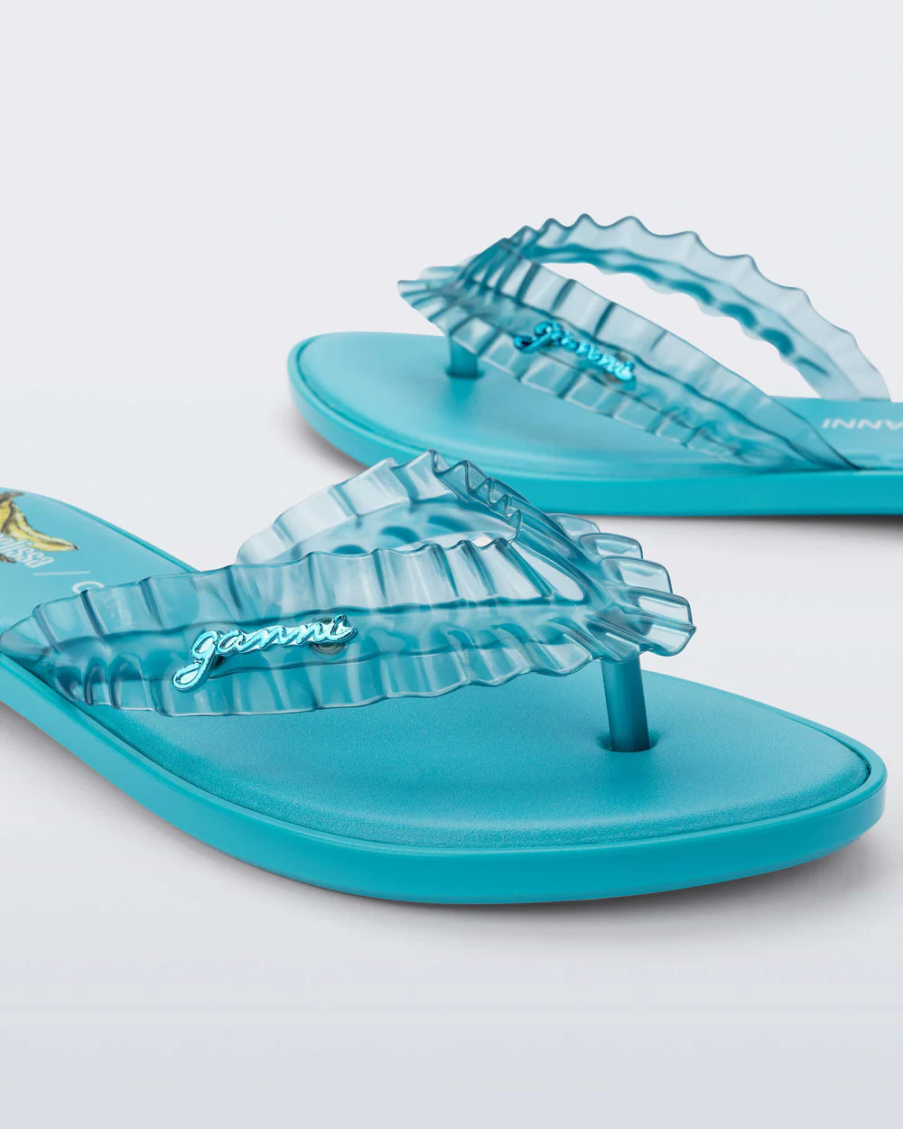 Melissa Flip Flop Slim Ganni Blue