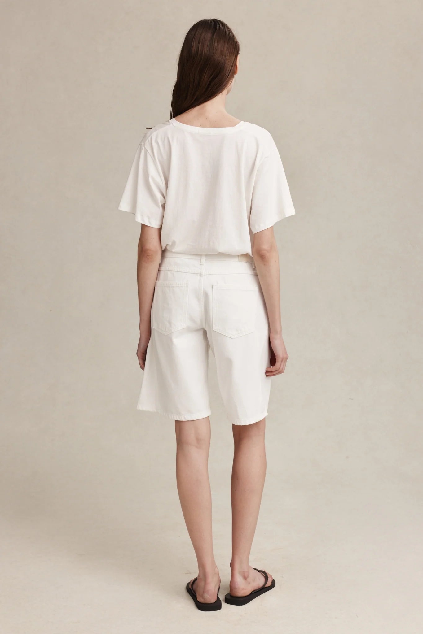 Marle Cross Stitch Short Blanc