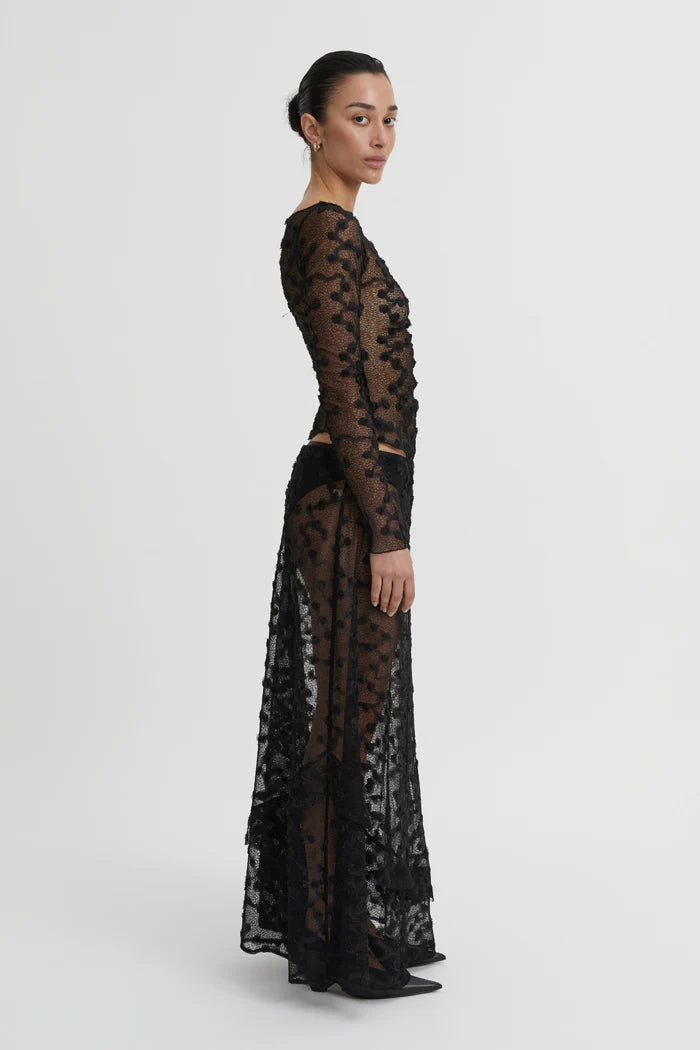Delphina Lace Skirt Black