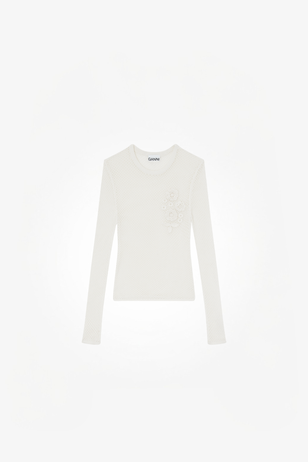 Mercerized Cotton Mesh Pointelle Longsleeve