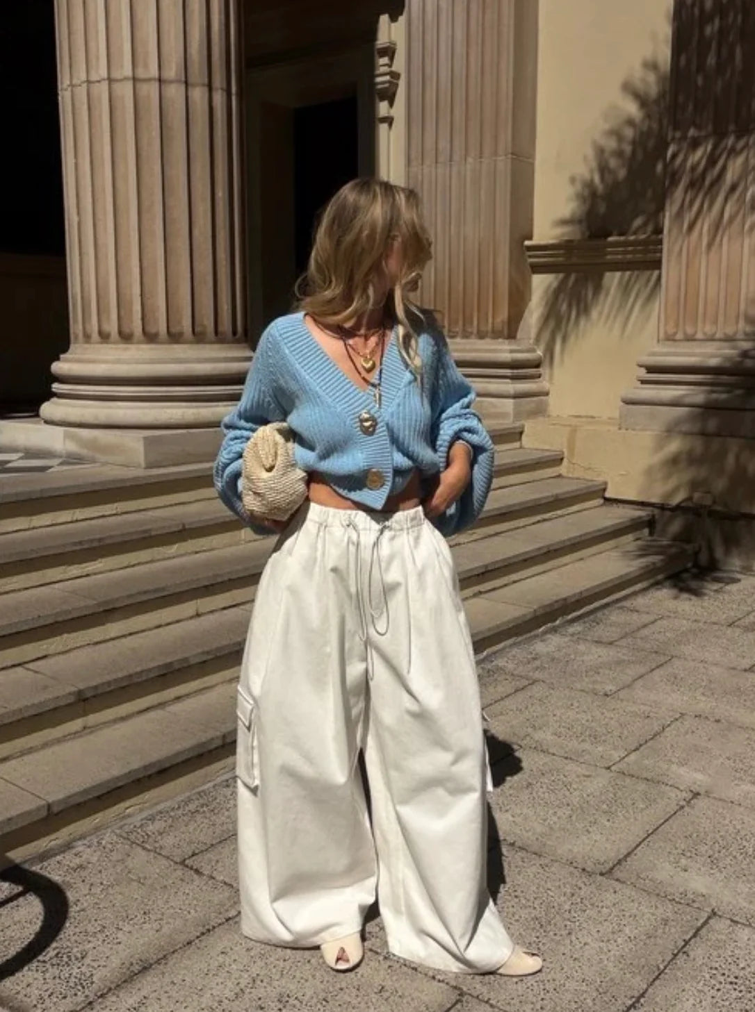 La Bohème Girls Ezra Pant Denim Cloud