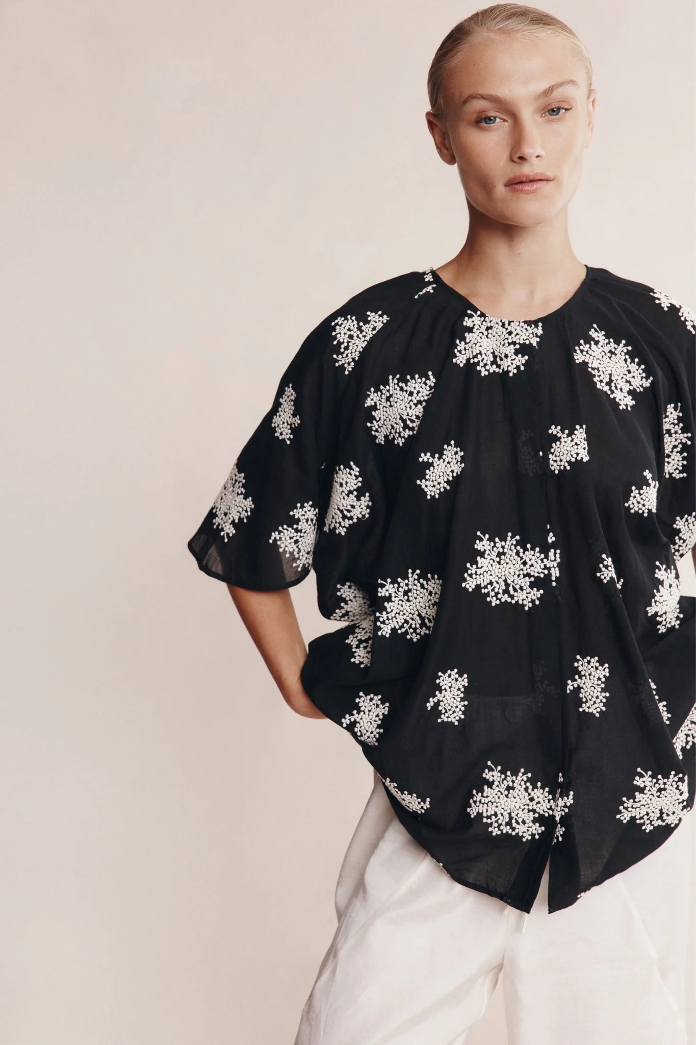 Marle Liberty Short Sleeve Shirt Rice Flower