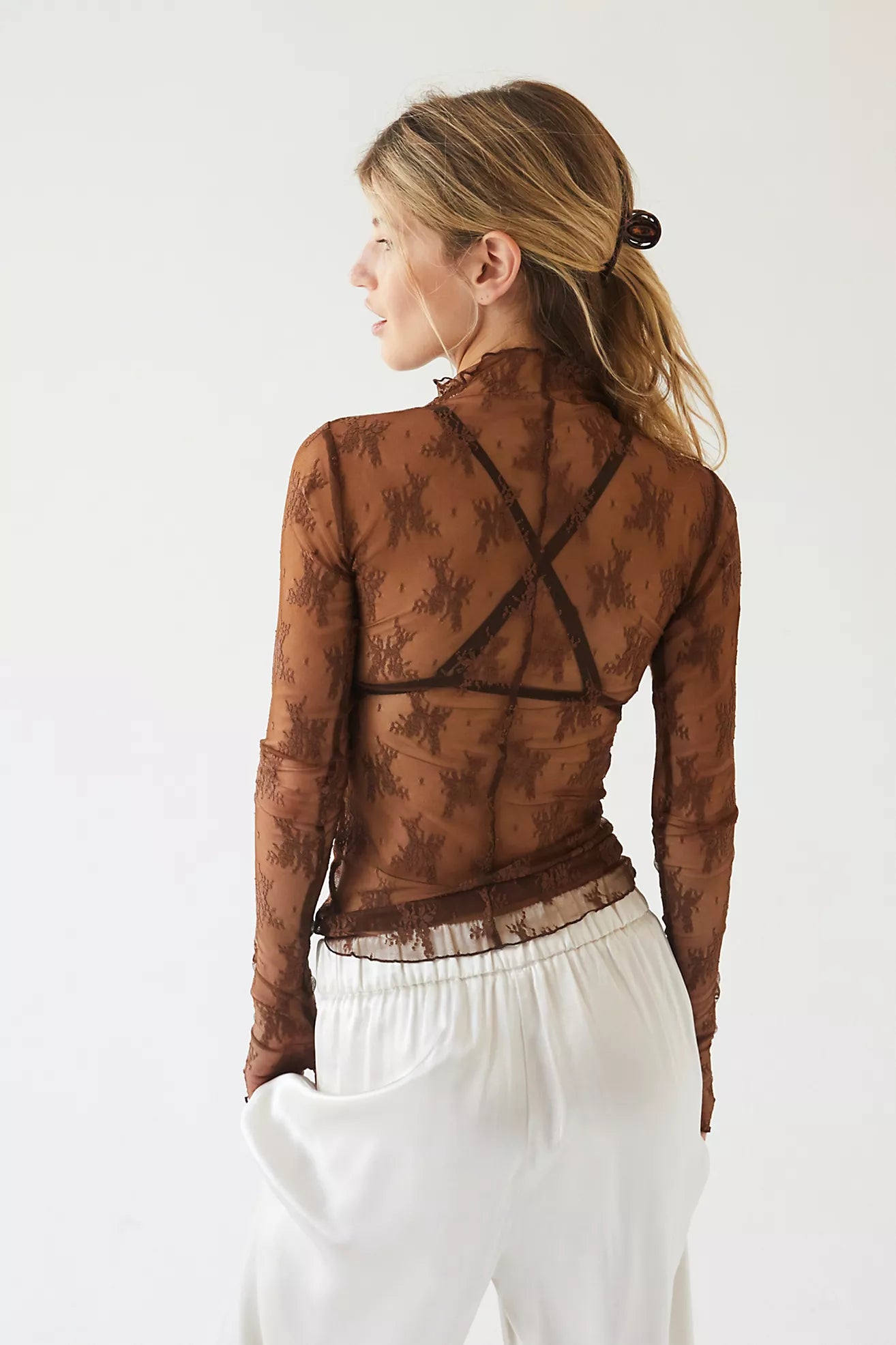 Lady Lux Layering Top Brown