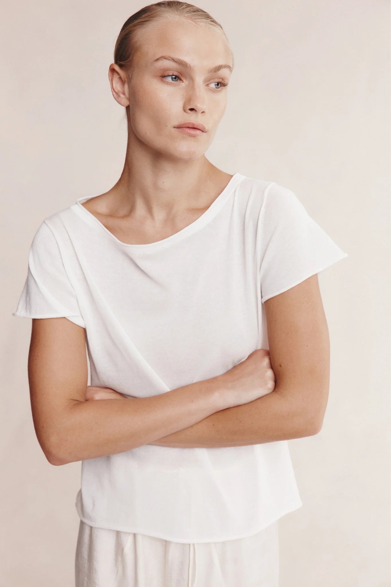 Marle Lill Knit Tee Ivory