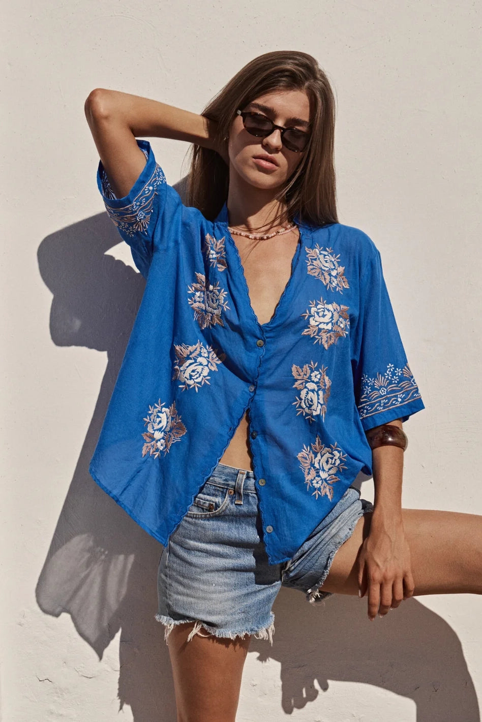 Auguste Rosalie Blouse Blue