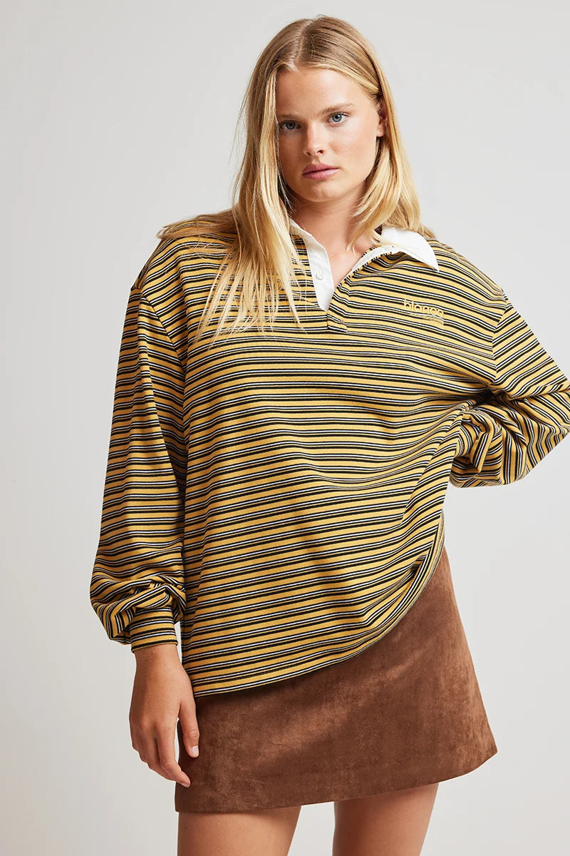 Ellie Polo Top Mustard