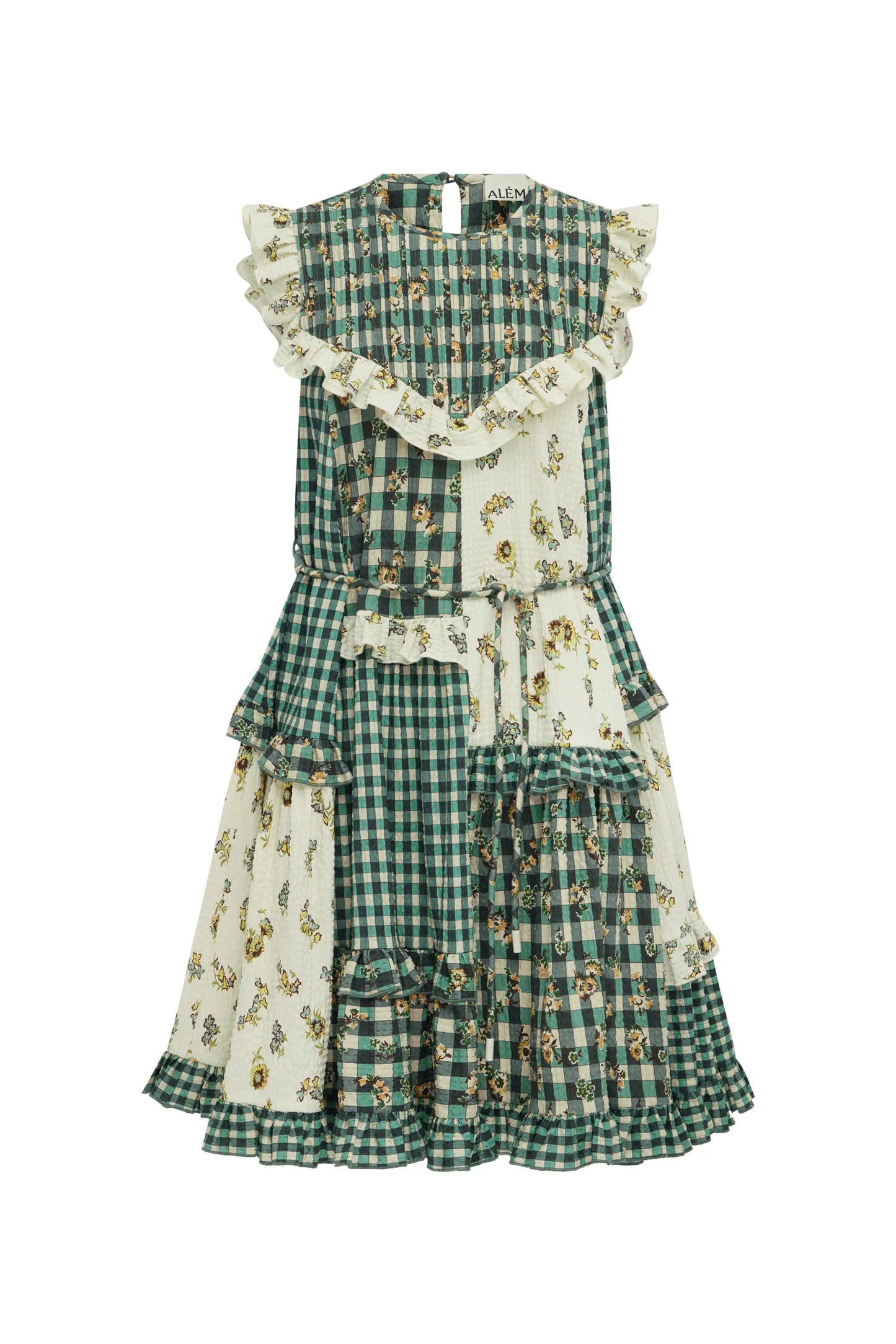 Alemais Outrider Seersucker Mini Dress