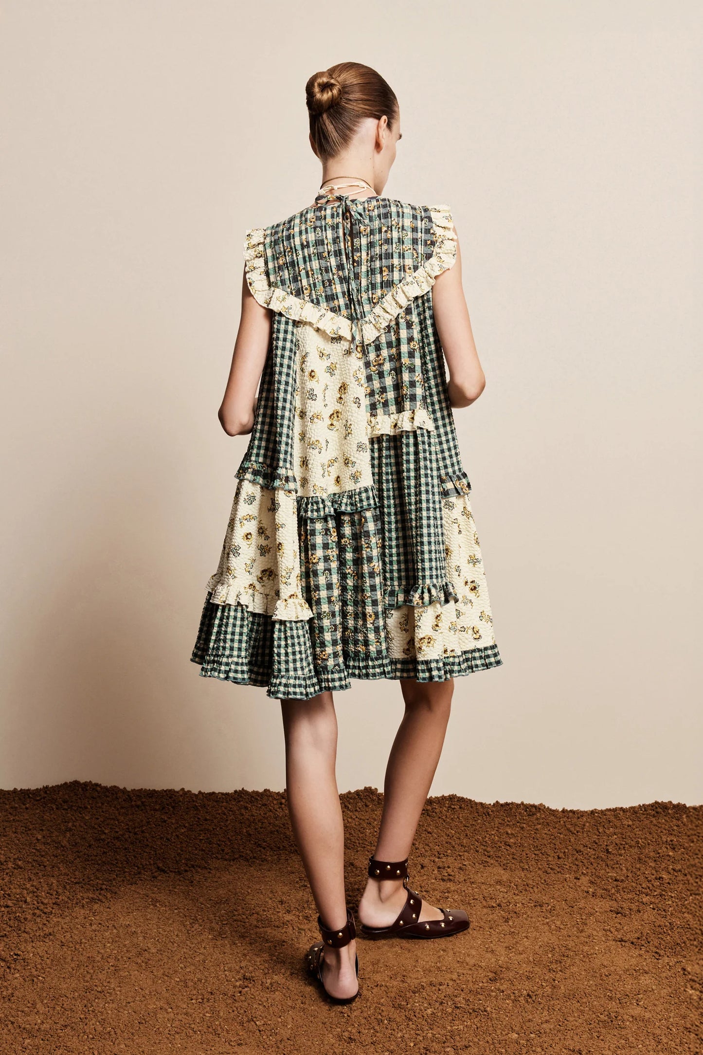 Alemais Outrider Seersucker Mini Dress