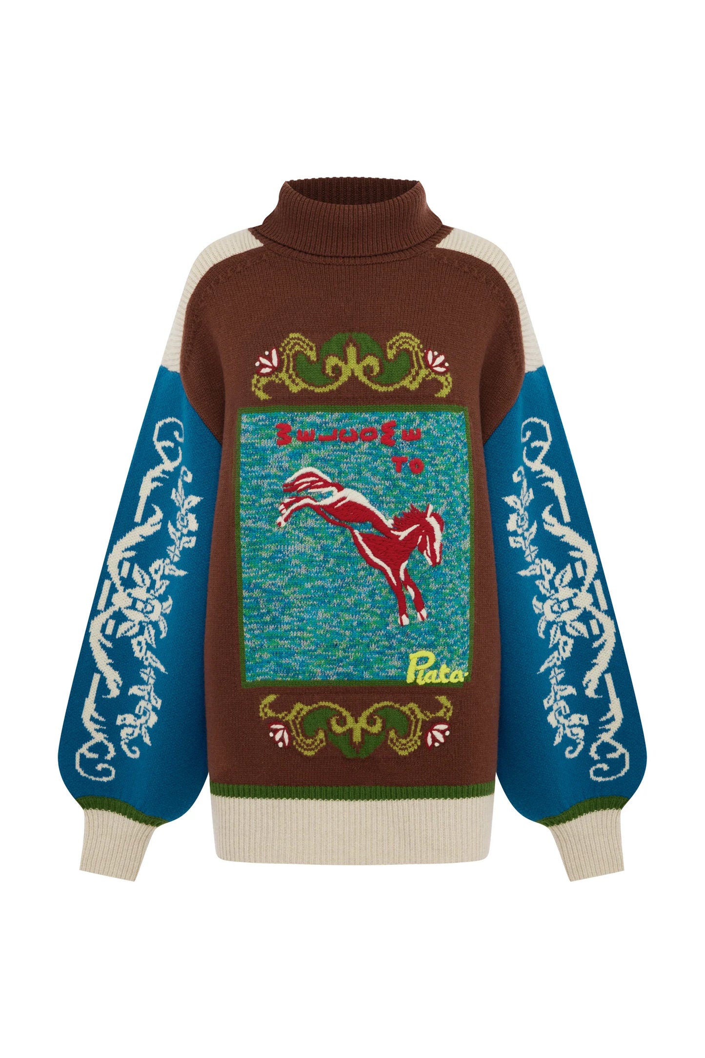 Alemais Lasso Patchwork Knit Sweater