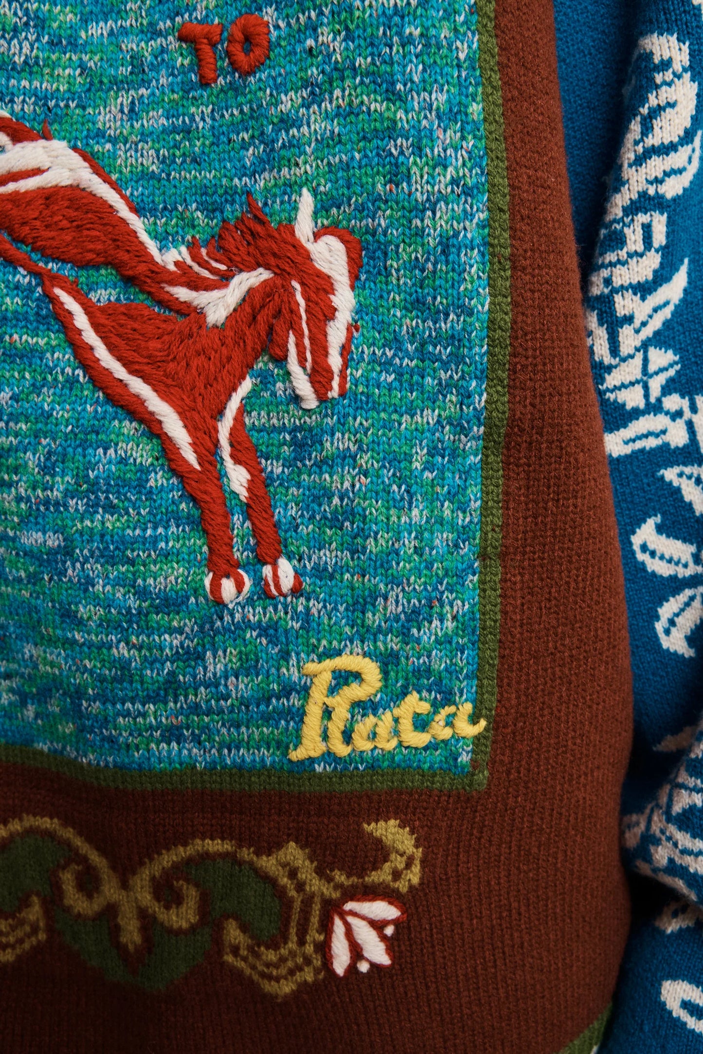 Alemais Lasso Patchwork Knit Sweater