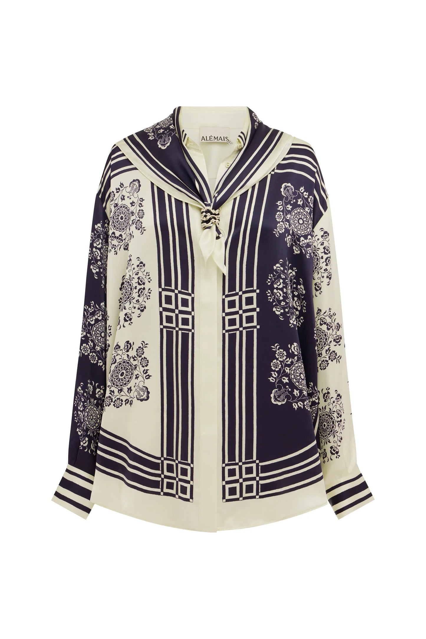 Alemais Banderra Scarf Silk Shirt
