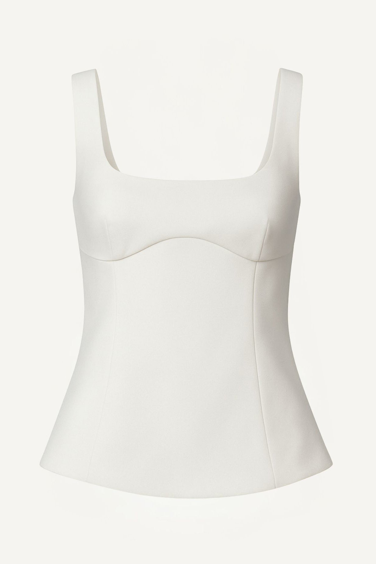 Tailored Crepe Top Ivory