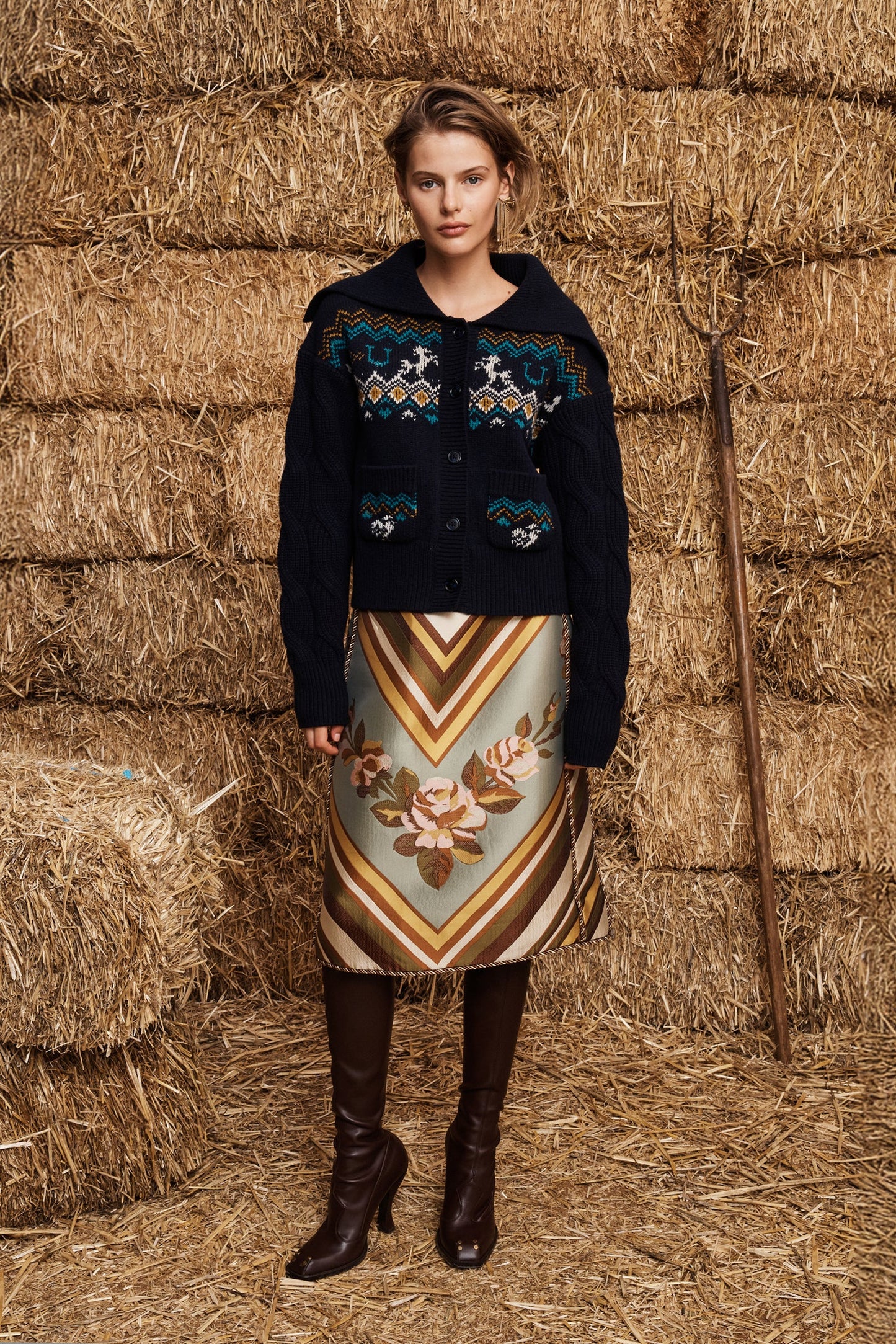 Alemais La Rosa Jacquard Skirt