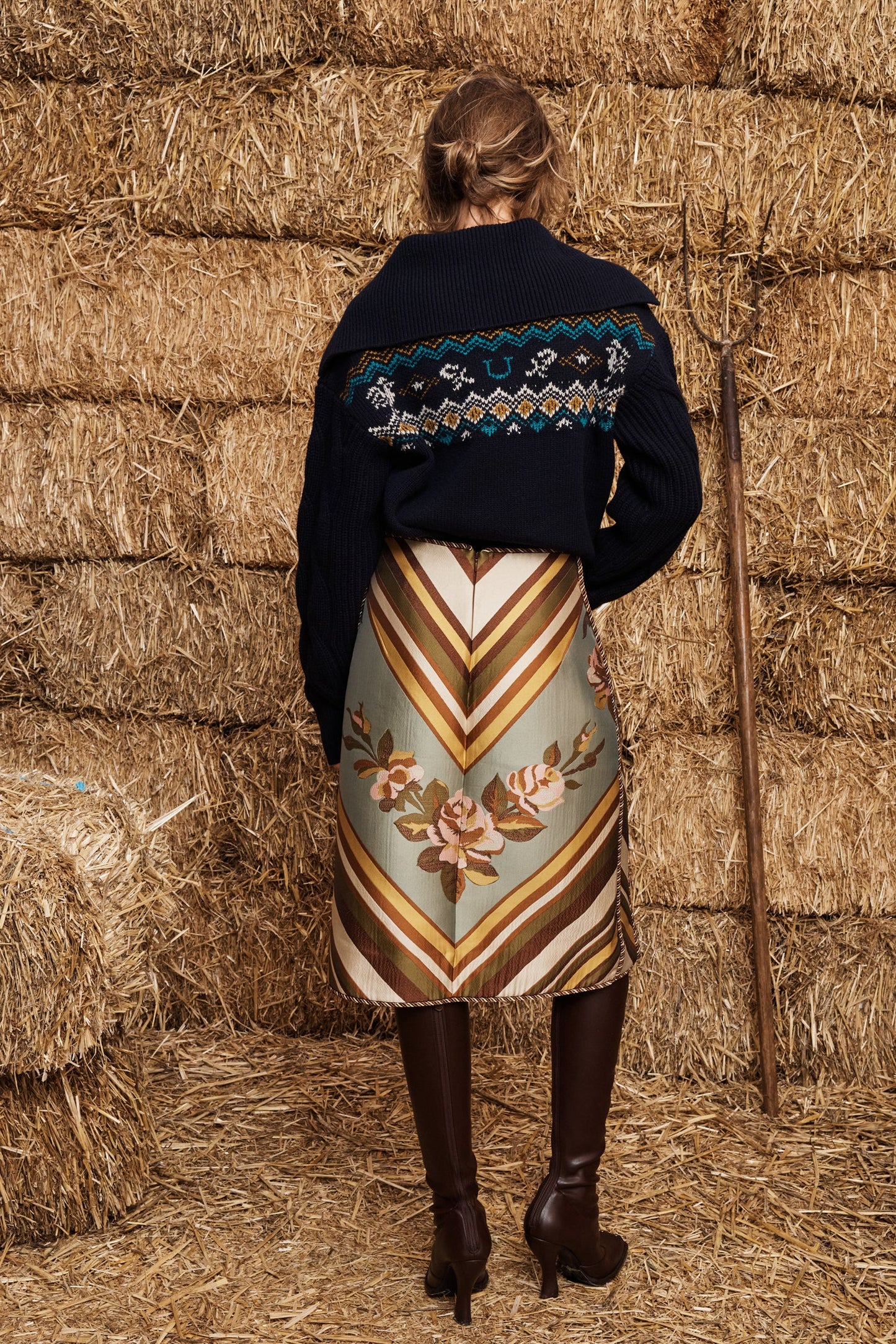 Alemais La Rosa Jacquard Skirt