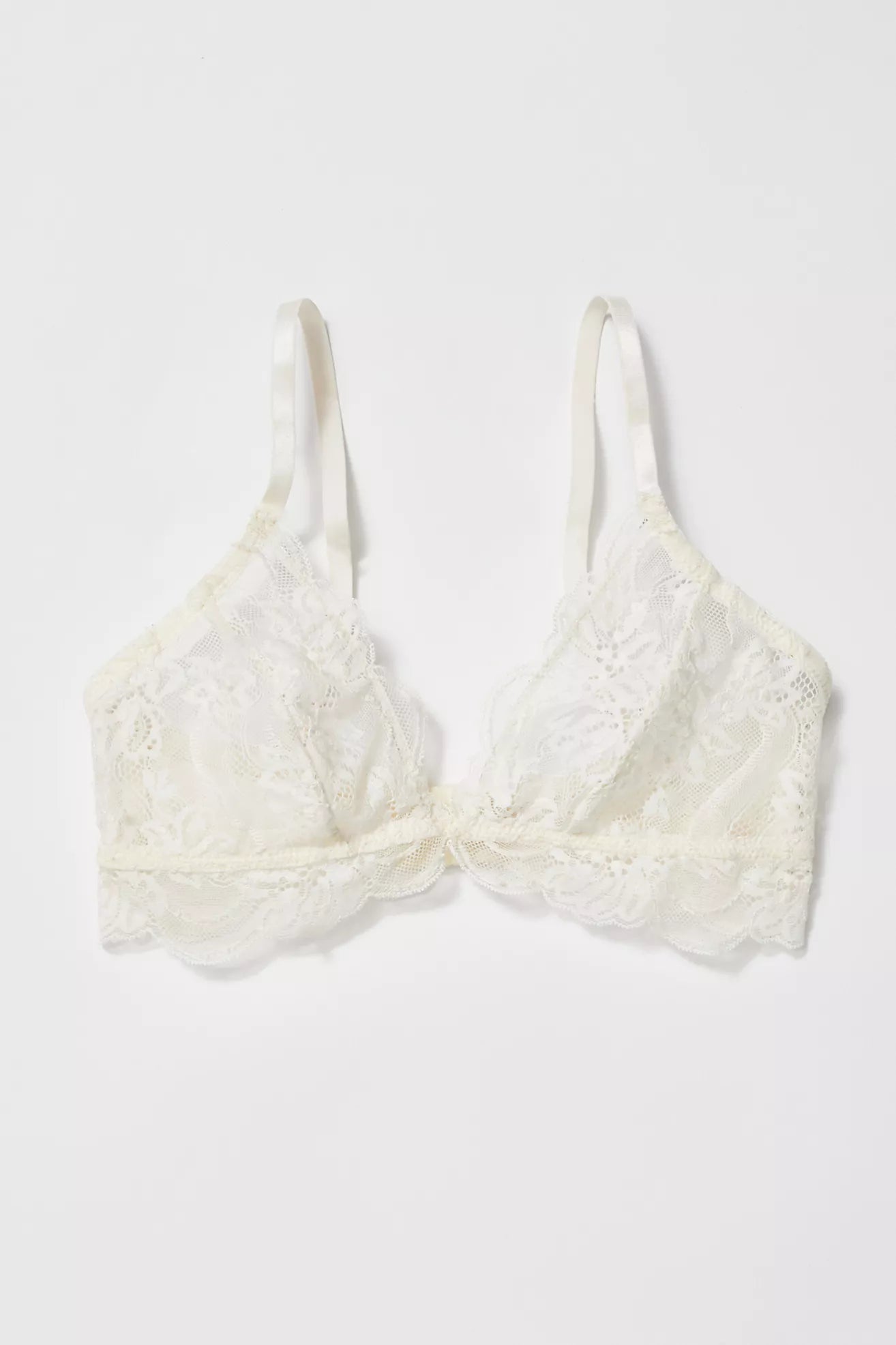 Last Dance Lace Triangle Bralette Ivory