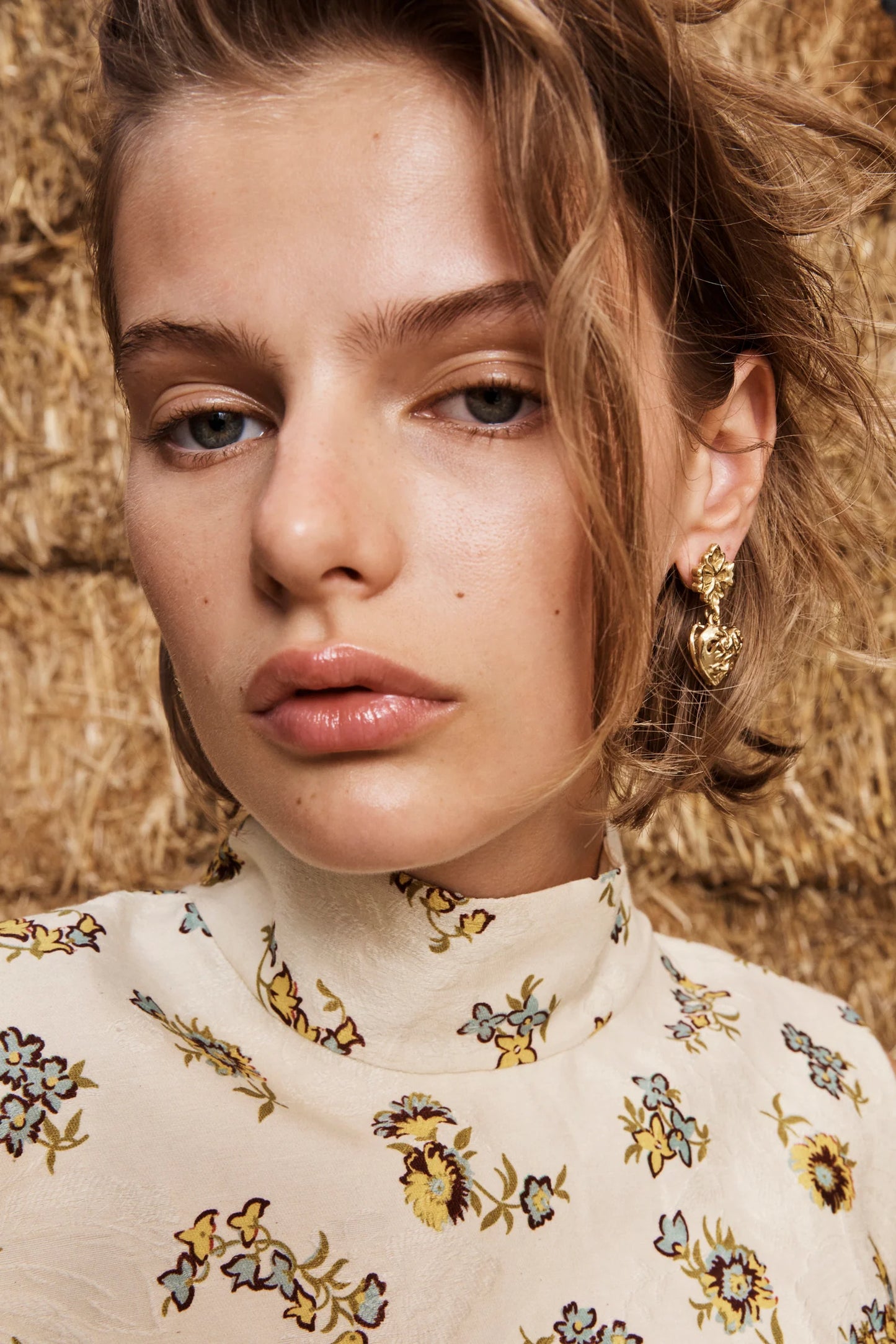 Alemais django filigree heart drop earrings