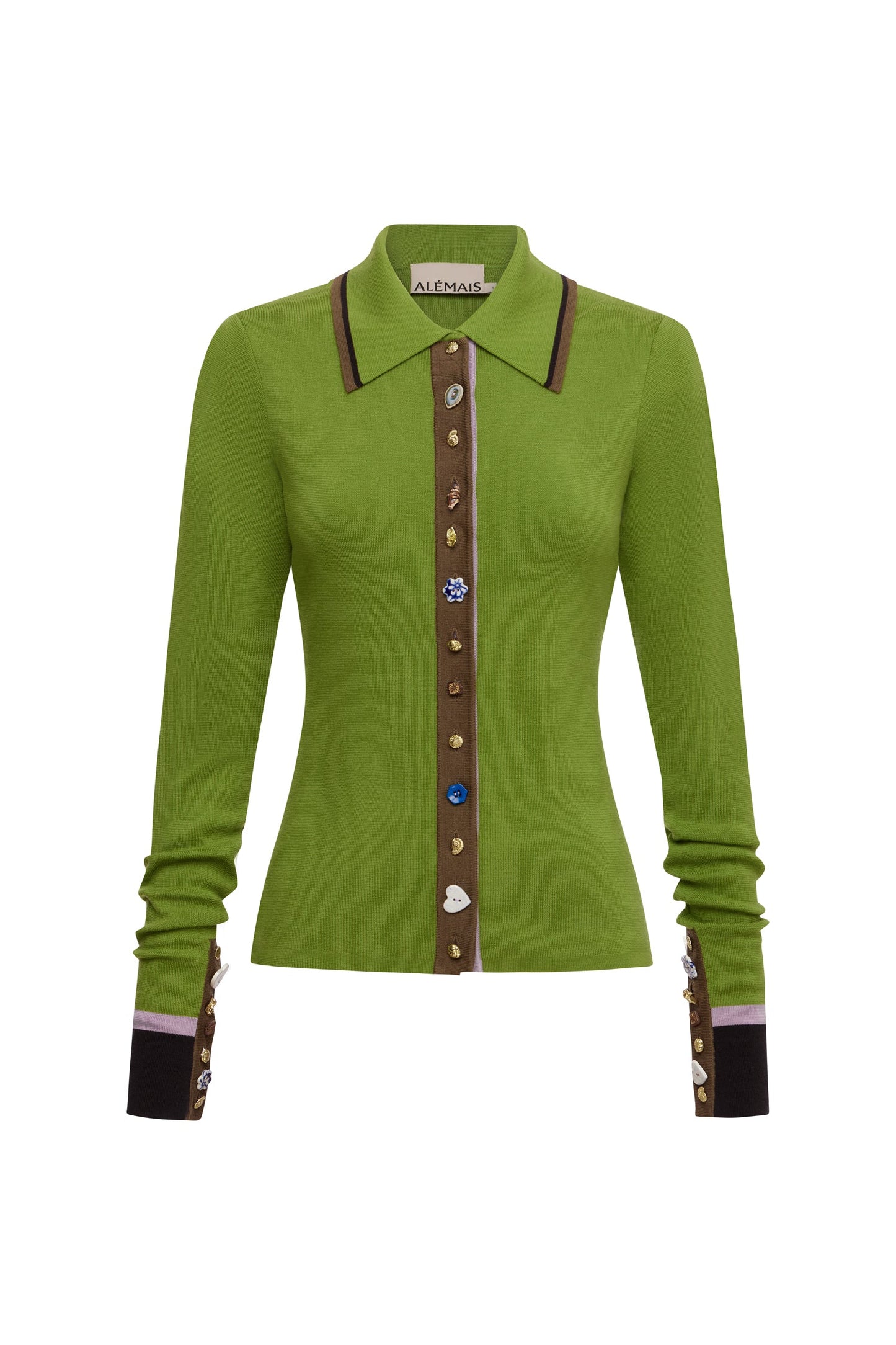 Alemais Josefina Fitted cardigan green