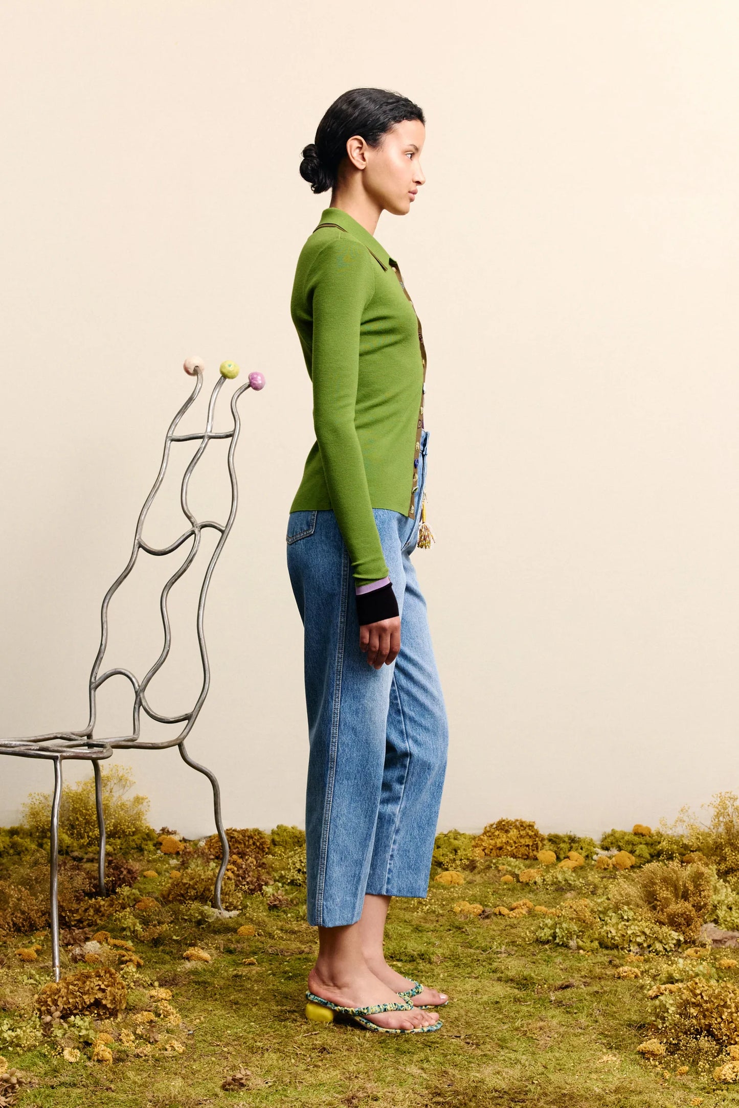 Alemais Josefina Fitted cardigan green