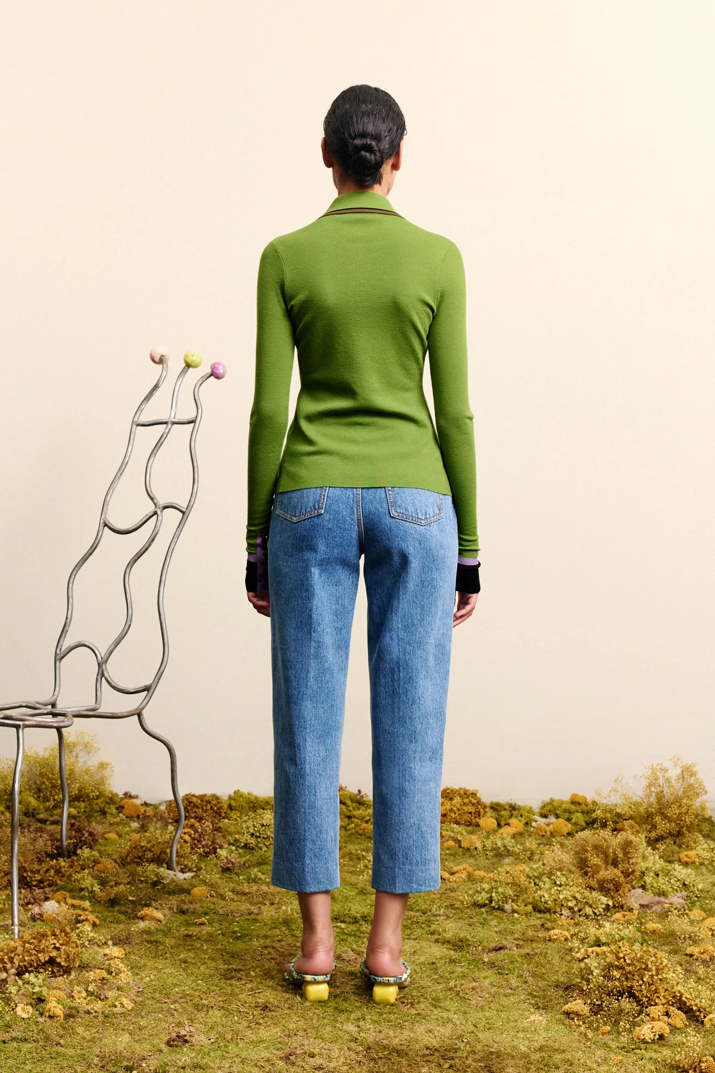 Alemais Josefina Fitted cardigan green