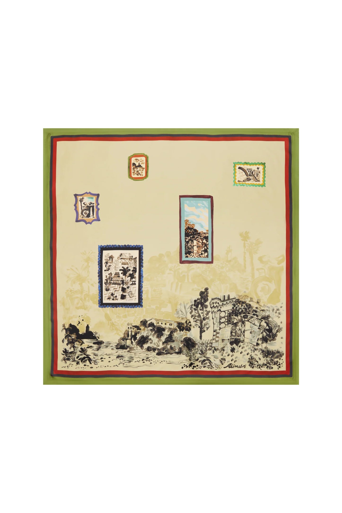 Alemais i'lla del rei silk scarf