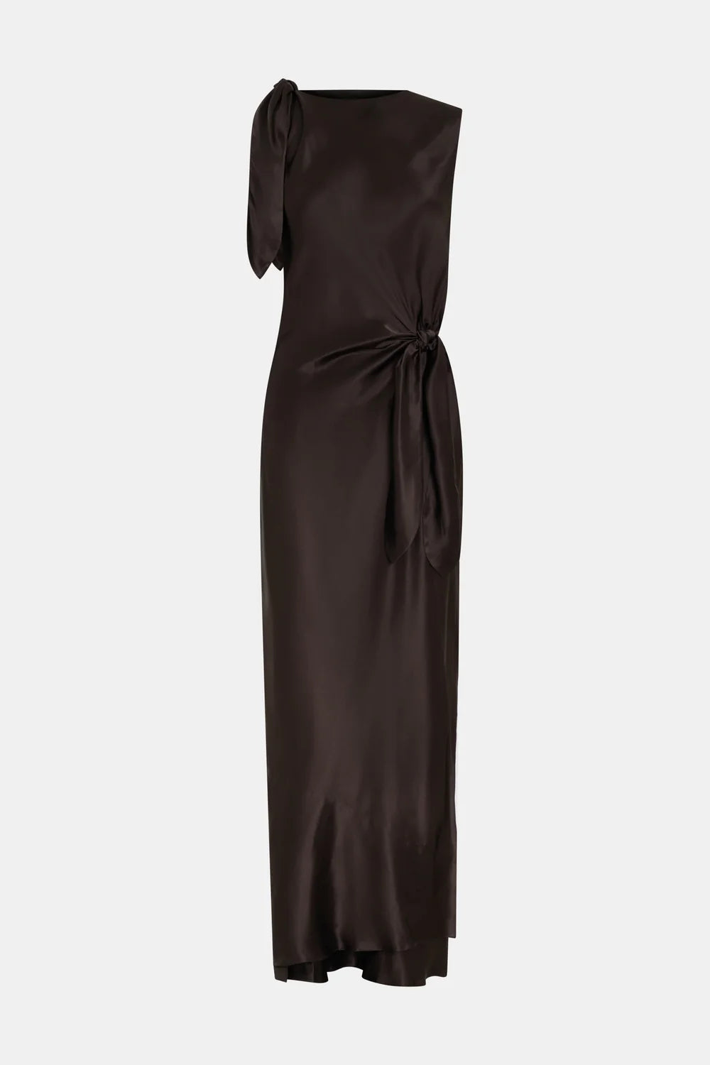 Sir Gabriete Tie Shoulder Dress Chocolate