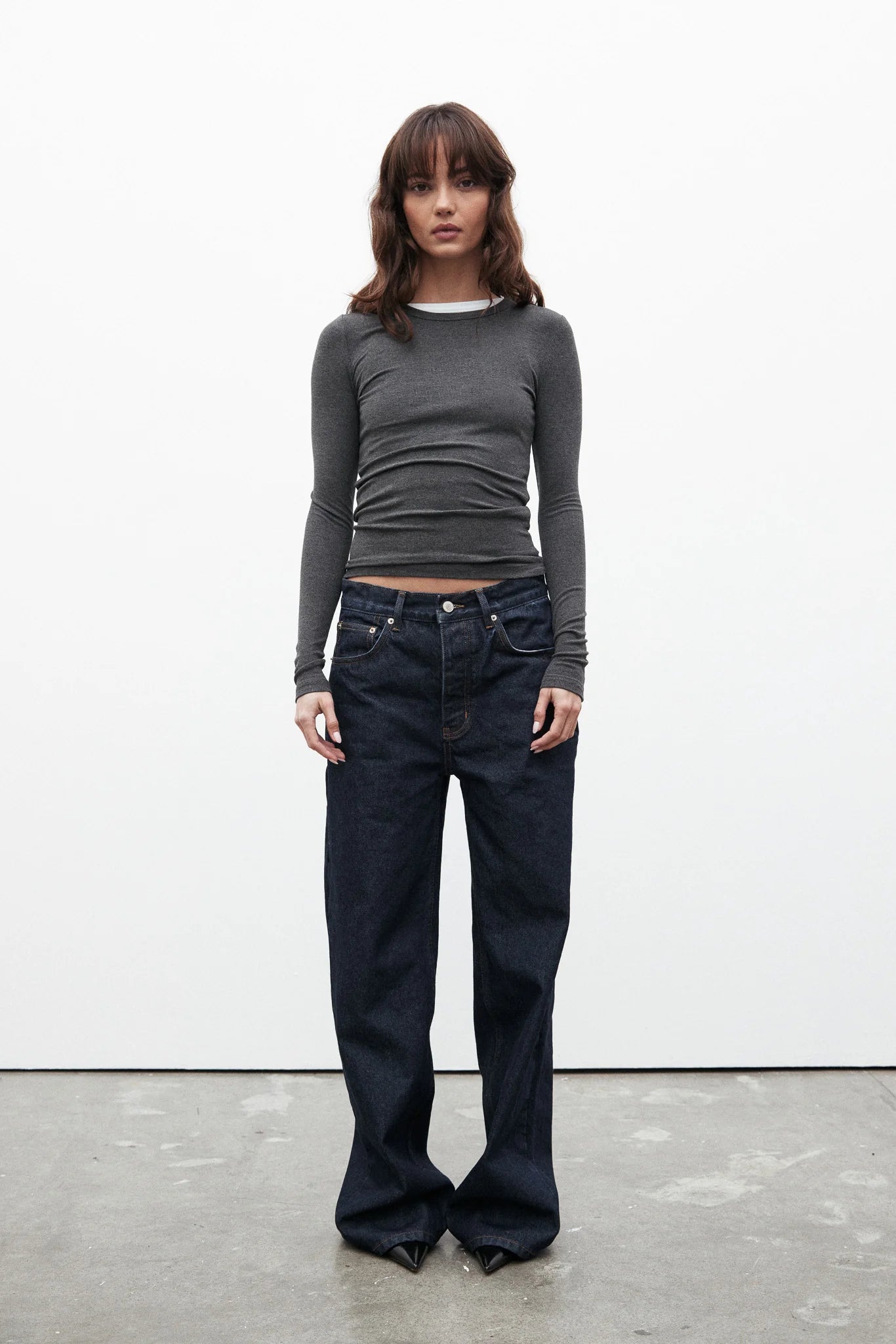 Nyla Top Dark Heather Grey
