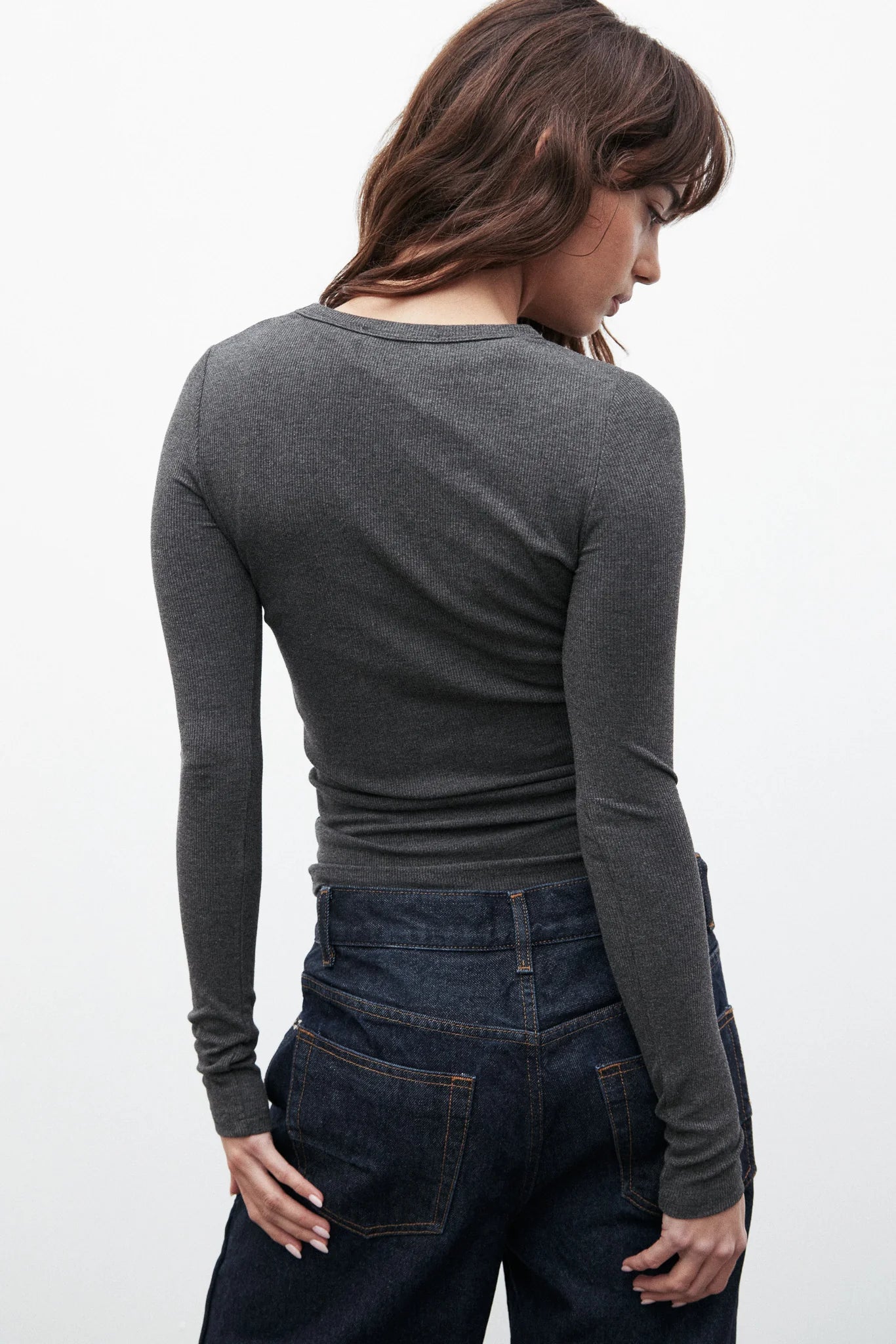 Nyla Top Dark Heather Grey