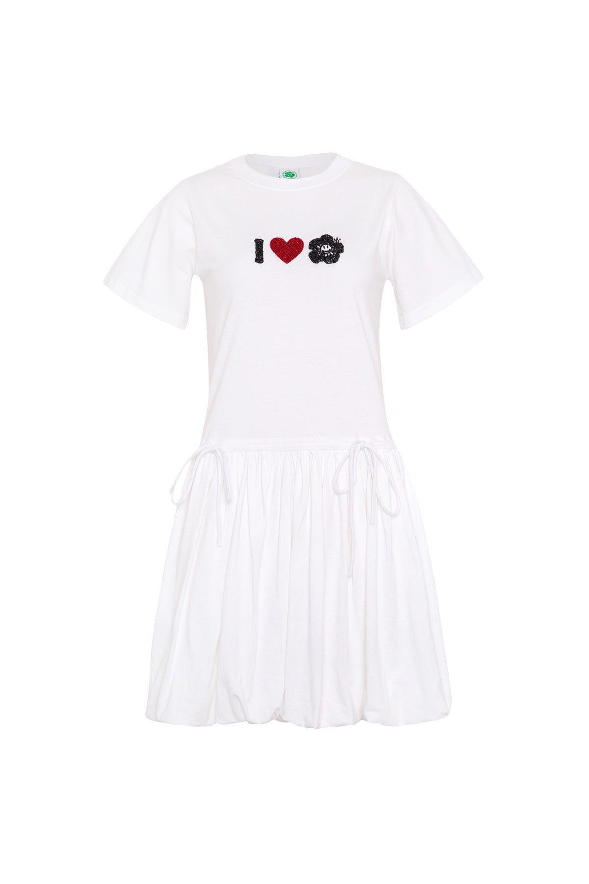 I Heart Hibiscus Bubble Mini Dress