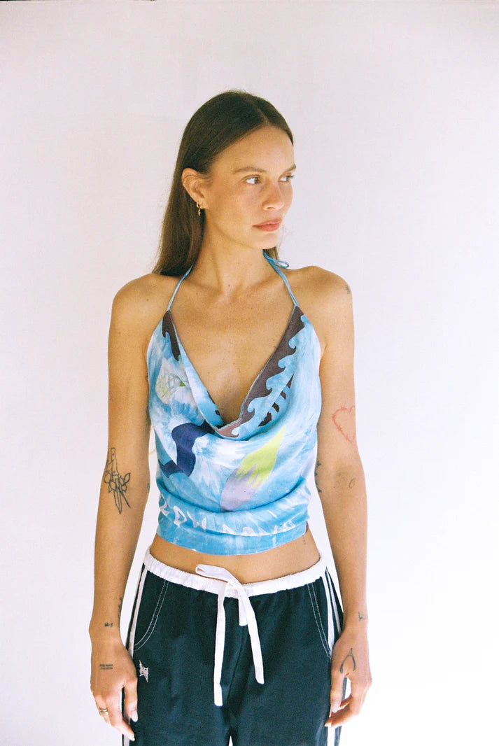 Byron Cowl Top Blue