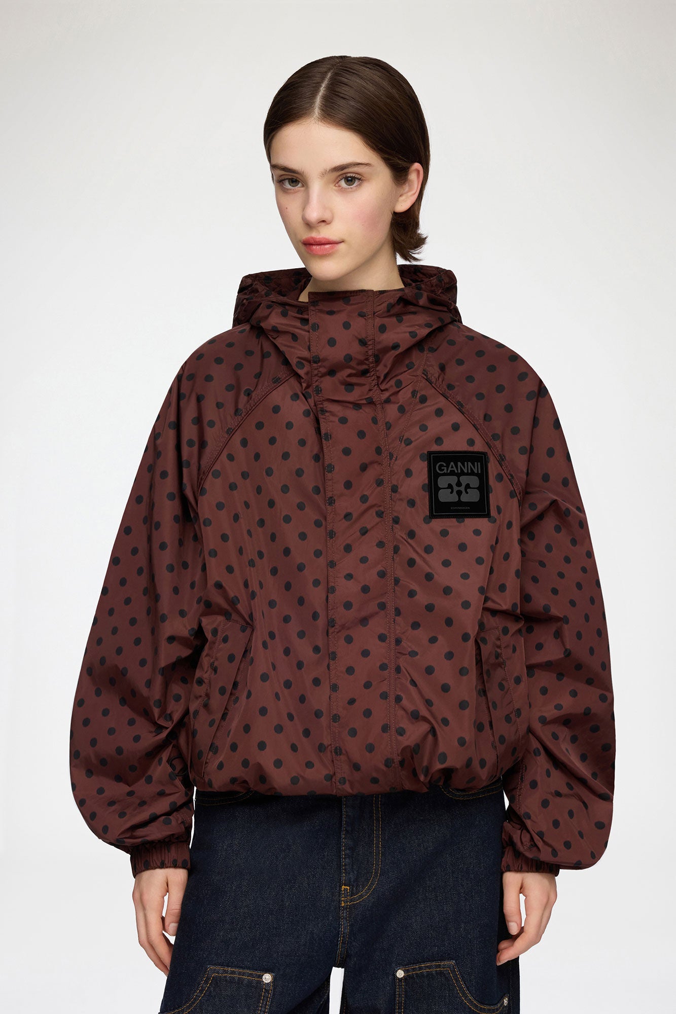 Ganni Jacket in Printed Nylon
