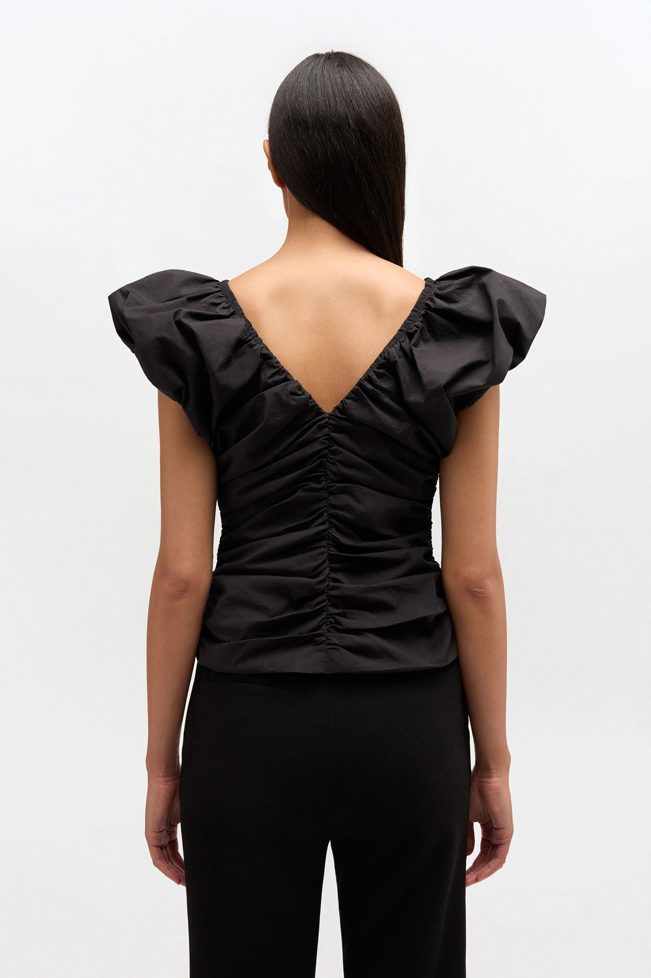 Black Ruched Top