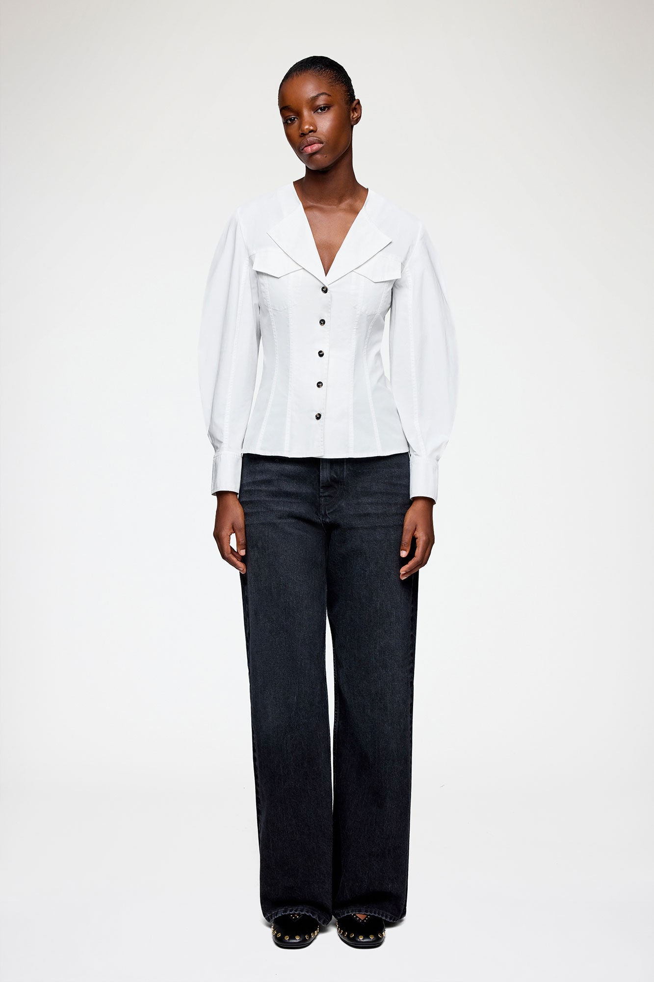 Shirt in White Cotton White