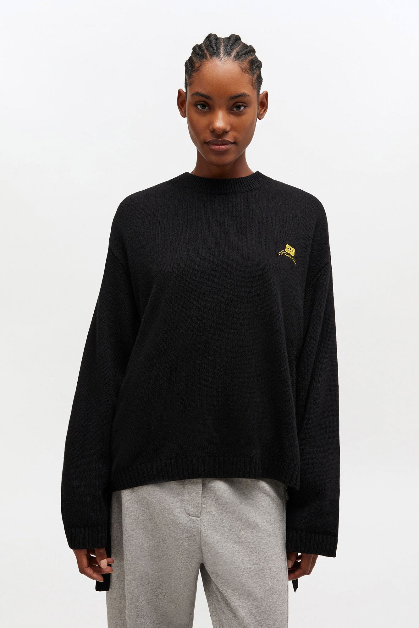 Wool Mix Jumper Black