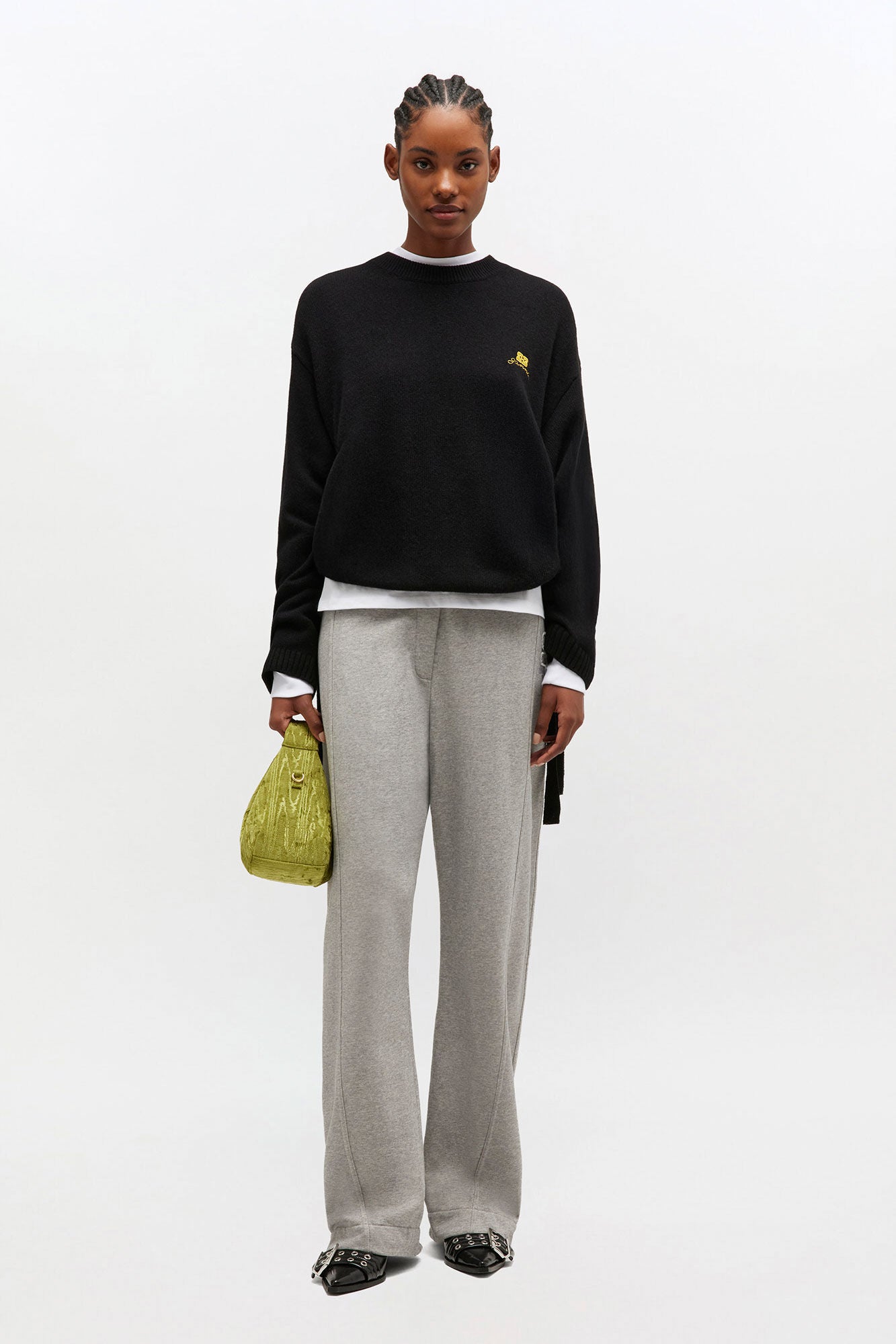 Wool Mix Jumper Black