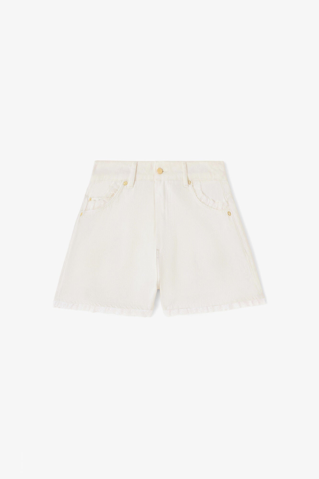 Shorts in White Denim