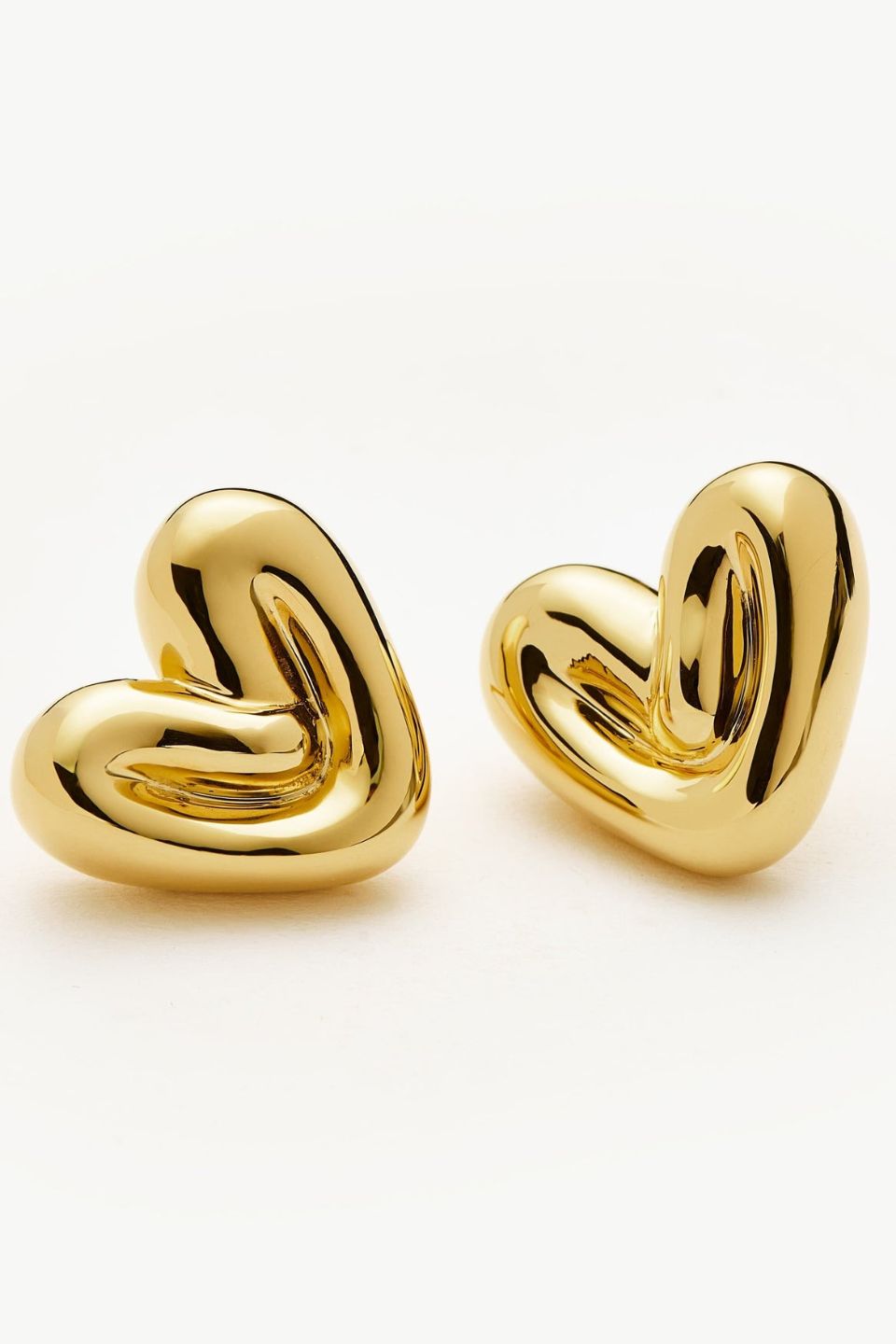 Puffy Heart Stud Earrings