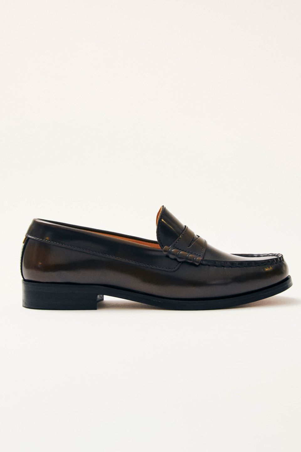 Rivet Brushed Coffee Brown Leather Loafers