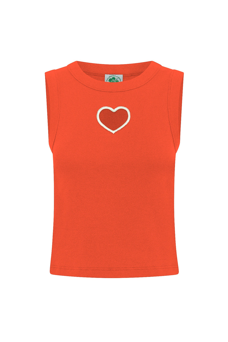 Heart Tank Top Pink Red pink/red